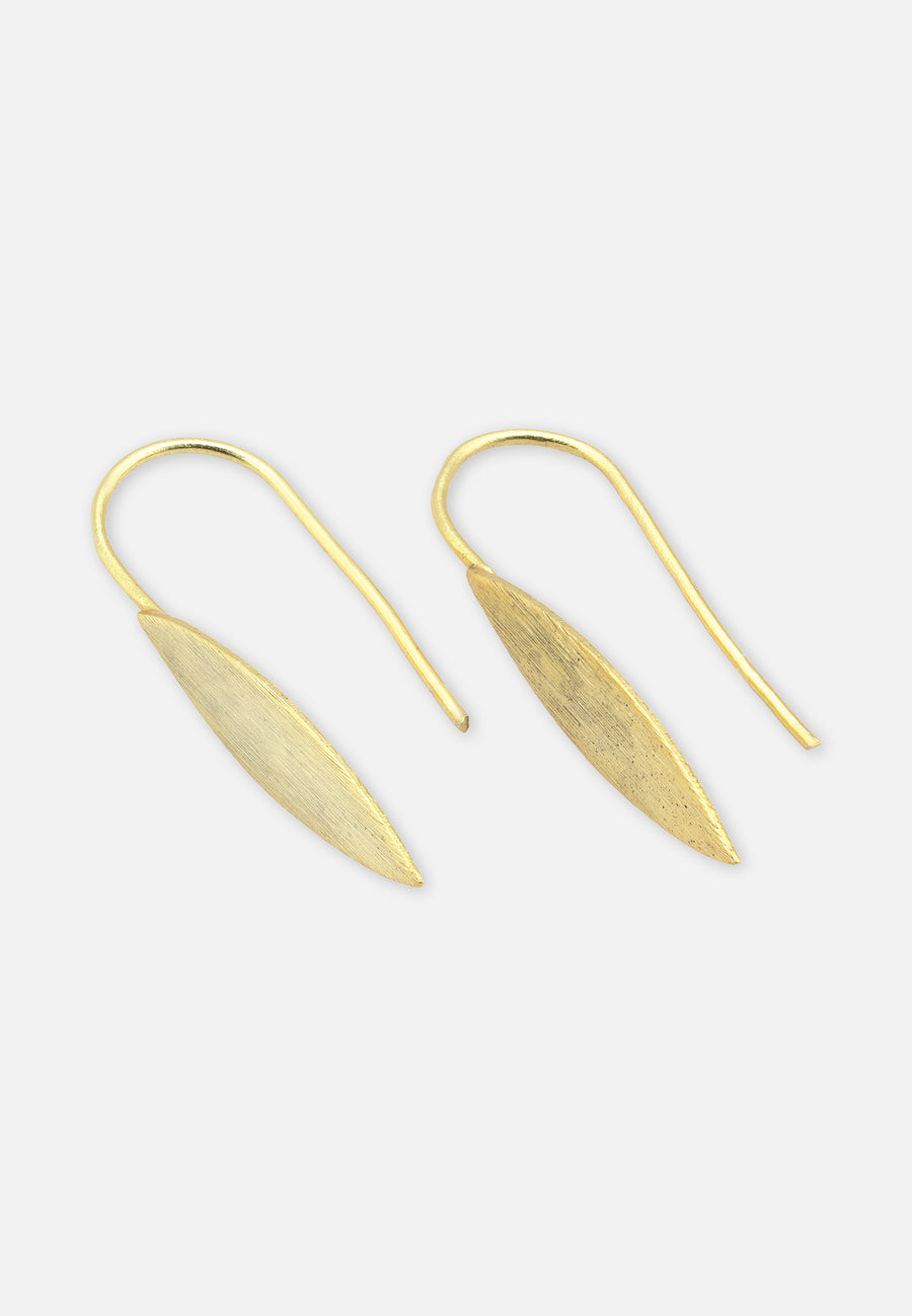 Blattförmige Ohrhänger // Gold