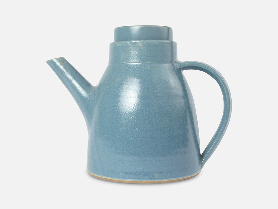 Schlichte Teekanne aus Keramik // Blau