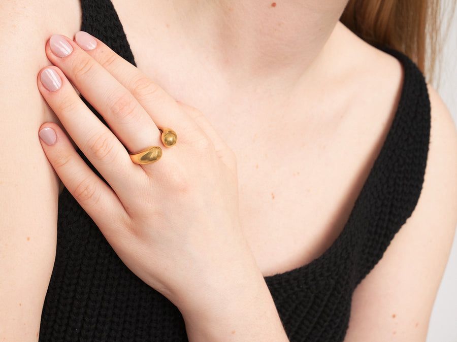 Fair Trade Chunky Open Ring Gold Ethical Jewellery
