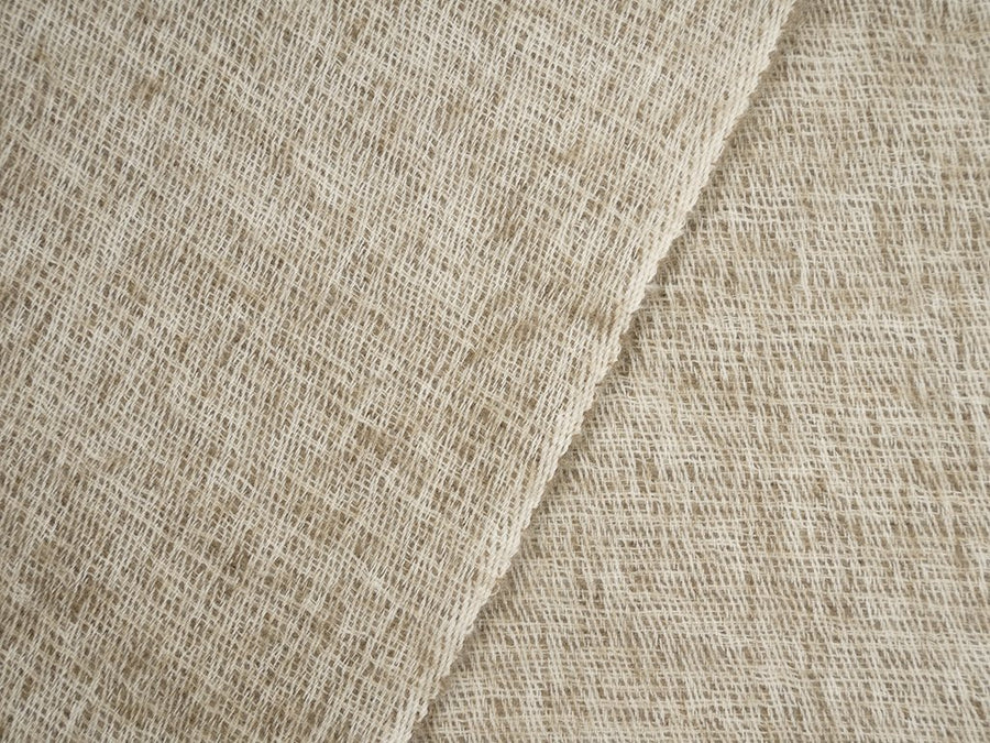 Schal aus Yak-Wolle & Baumwolle // Beige
