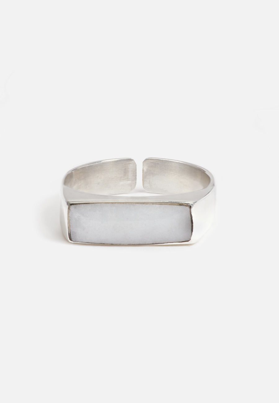Alabaster Signet Ring // Silber