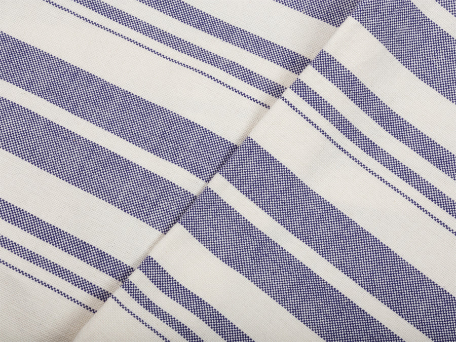 Rati Baumwoll-Tuch mit Streifen // Blau-Weiß