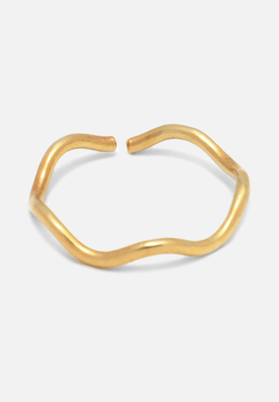 Gewellter offener Ring // Gold 